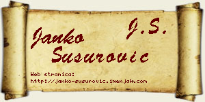 Janko Susurović vizit kartica